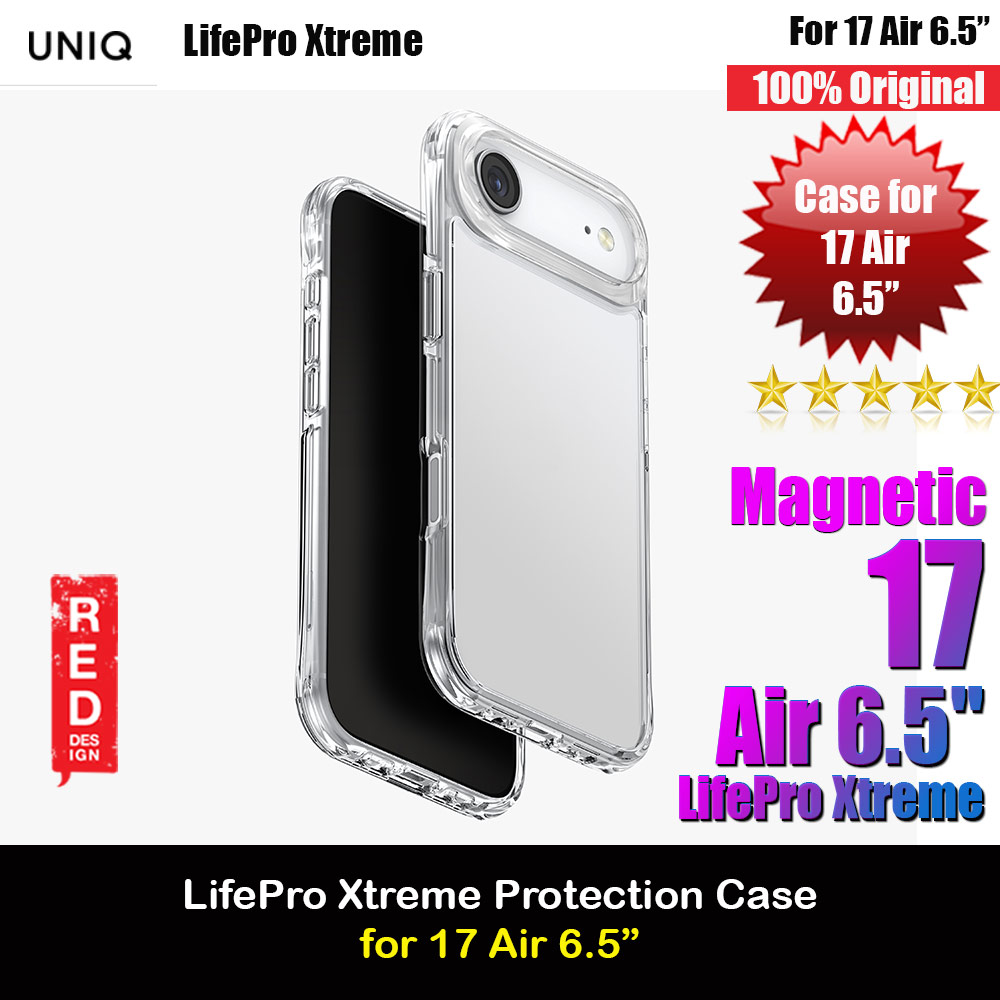 Picture of Uniq LifePro Xtreme Hybrid Slim Thin Transparent Drop Protection Case for iPhone 17 Air 6.5 (Clear) Apple iPhone Air 6.5- Apple iPhone Air 6.5 Cases, Apple iPhone Air 6.5 Covers, iPad Cases and a wide selection of Apple iPhone Air 6.5 Accessories in Malaysia, Sabah, Sarawak and Singapore 