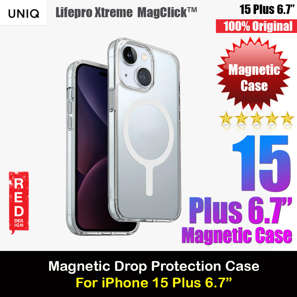 Picture of Uniq LifePro Xtreme Magclick Slim Thin Clear Transparent Magsafe Magnetic Drop Protection Case for iPhone 15 Plus 6.7  (Clear) Apple iPhone 15 Plus 6.7- Apple iPhone 15 Plus 6.7 Cases, Apple iPhone 15 Plus 6.7 Covers, iPad Cases and a wide selection of Apple iPhone 15 Plus 6.7 Accessories in Malaysia, Sabah, Sarawak and Singapore 