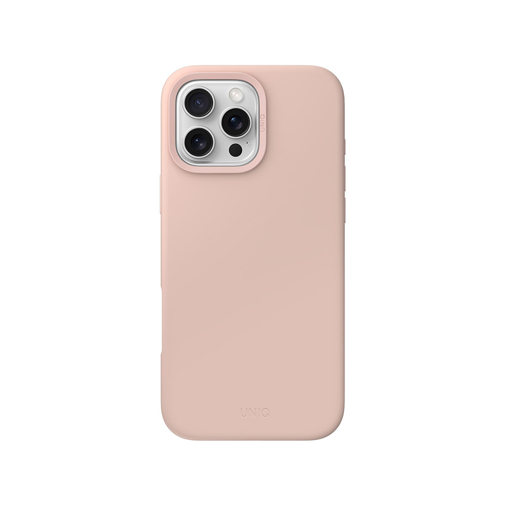 Picture of Apple iPhone 16 Pro Max 6.9 Case | Uniq Lino Hue Soft Feel Magnetic Mgsafe Drop Protection Case for iPhone 16 Pro Max 6.9 (Pink)