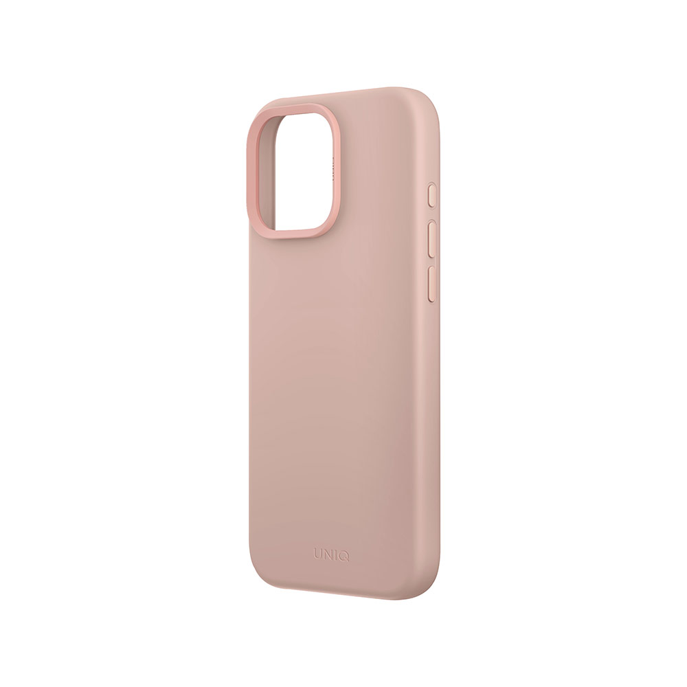 Picture of Apple iPhone 16 Pro Max 6.9 Case | Uniq Lino Hue Soft Feel Magnetic Mgsafe Drop Protection Case for iPhone 16 Pro Max 6.9 (Pink)