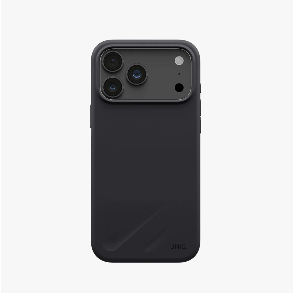 Picture of Apple iPhone 18 Pro Max Case | Uniq Lino Hybrid Silicone Lightweight Magnetic Protection Case with Camera Control Button for iPhone 18 Pro Max - Charcoal Grey