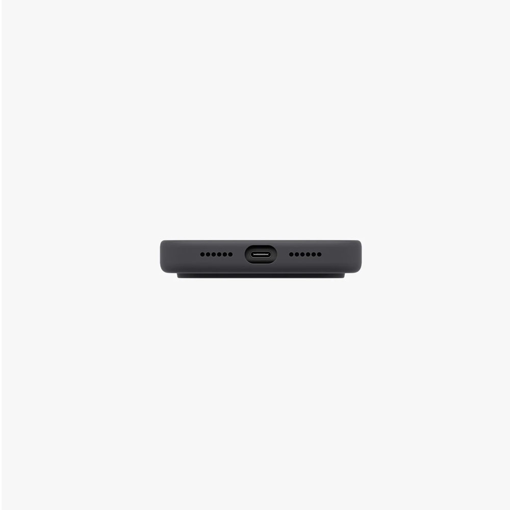 Picture of Apple iPhone 18 Pro Max Case | Uniq Lino Hybrid Silicone Lightweight Magnetic Protection Case with Camera Control Button for iPhone 18 Pro Max - Charcoal Grey