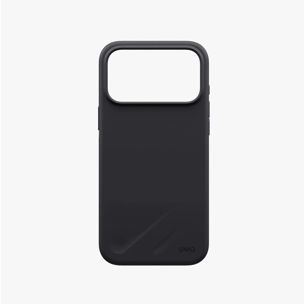 Picture of Apple iPhone 18 Pro Max Case | Uniq Lino Hybrid Silicone Lightweight Magnetic Protection Case with Camera Control Button for iPhone 18 Pro Max - Charcoal Grey