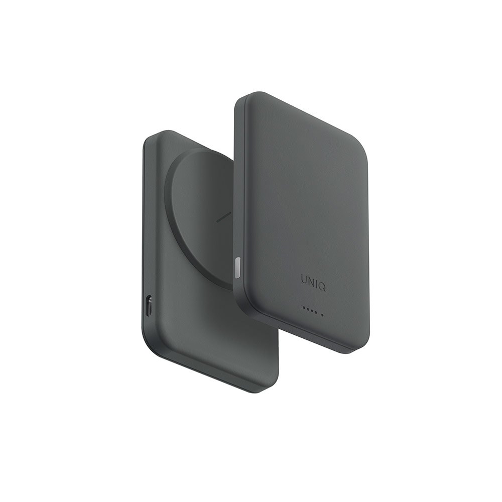 Picture of Uniq Lyden Lexa Super Ultra Slim Thin Pocket Small Size 5000mah Premium Leatherette Magnetic Power Bank MCMC Approved (Green)