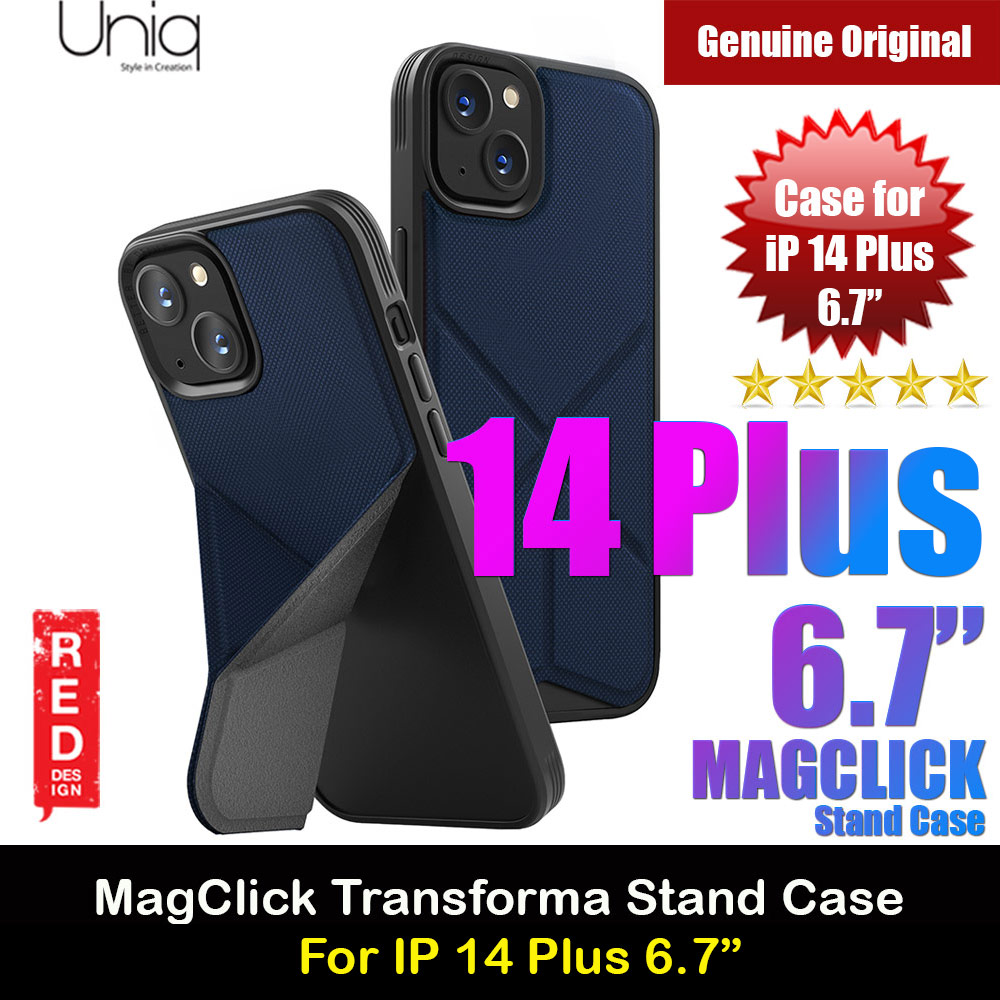 Picture of Uniq MagClick Transforma Drop Protection Stand Case Magsafe Compatible for iPhone 14 Plus 6.7 (Electric Blue) Apple iPhone 14 Plus 6.7- Apple iPhone 14 Plus 6.7 Cases, Apple iPhone 14 Plus 6.7 Covers, iPad Cases and a wide selection of Apple iPhone 14 Plus 6.7 Accessories in Malaysia, Sabah, Sarawak and Singapore 