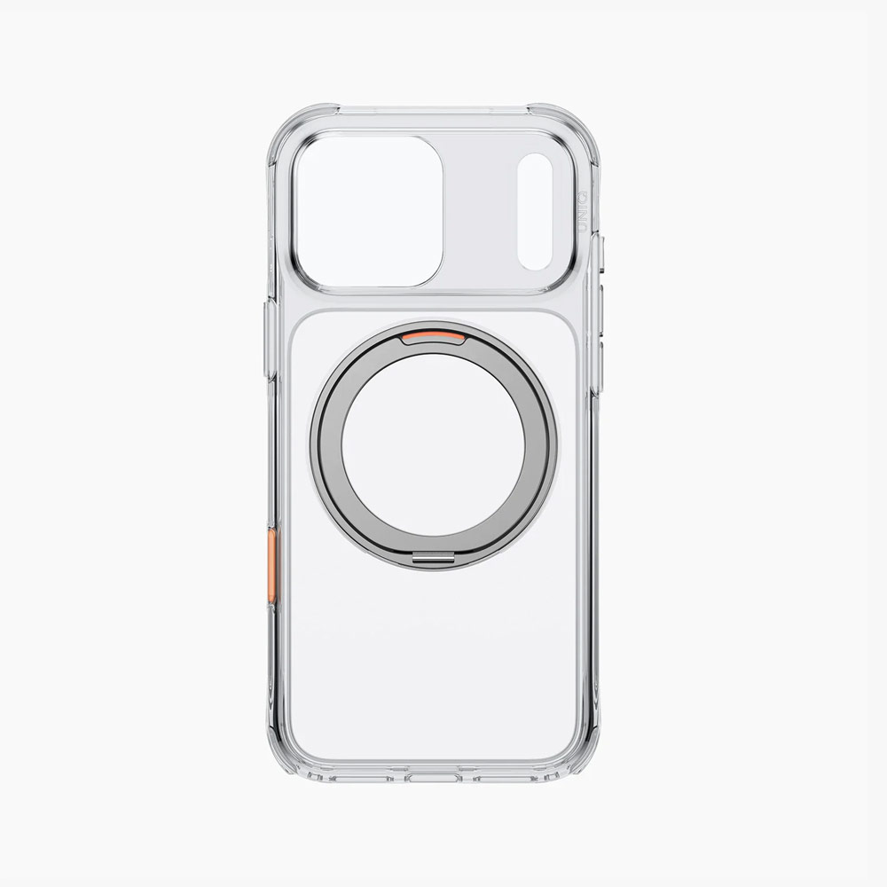 Picture of Apple iPhone 18 Pro Max Case | Uniq Swivix 360 Rotating Kickstand Magnetic Drop Protection Case with Camera Control Button for iPhone 18 Pro Max  - Lucent Clear