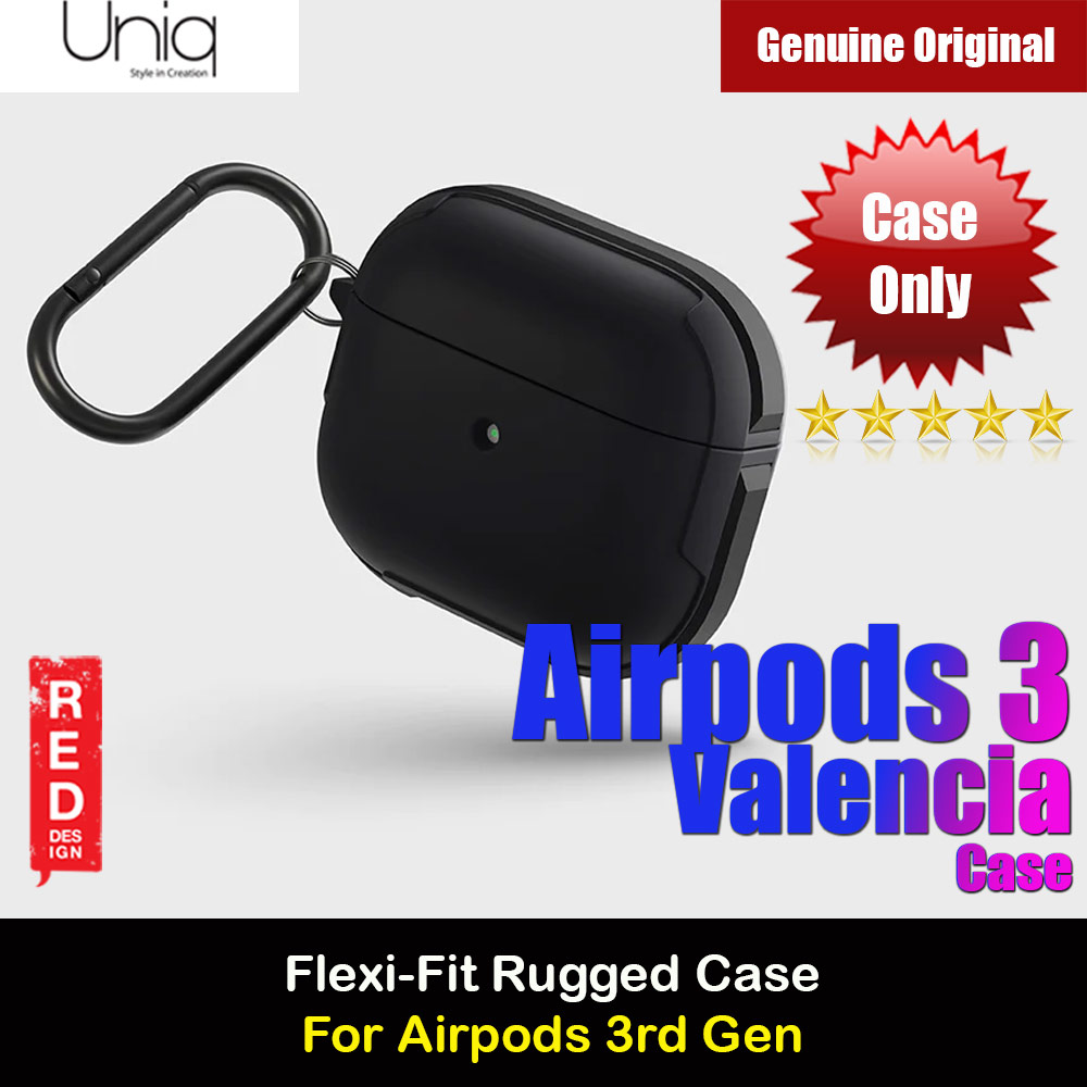 Picture of Uniq Valencia Tough Drop Protection Hard Case with aluminium bumper for Airpods 3 Airpods 3rd Gen (Black) Apple Airpods 3- Apple Airpods 3 Cases, Apple Airpods 3 Covers, iPad Cases and a wide selection of Apple Airpods 3 Accessories in Malaysia, Sabah, Sarawak and Singapore 