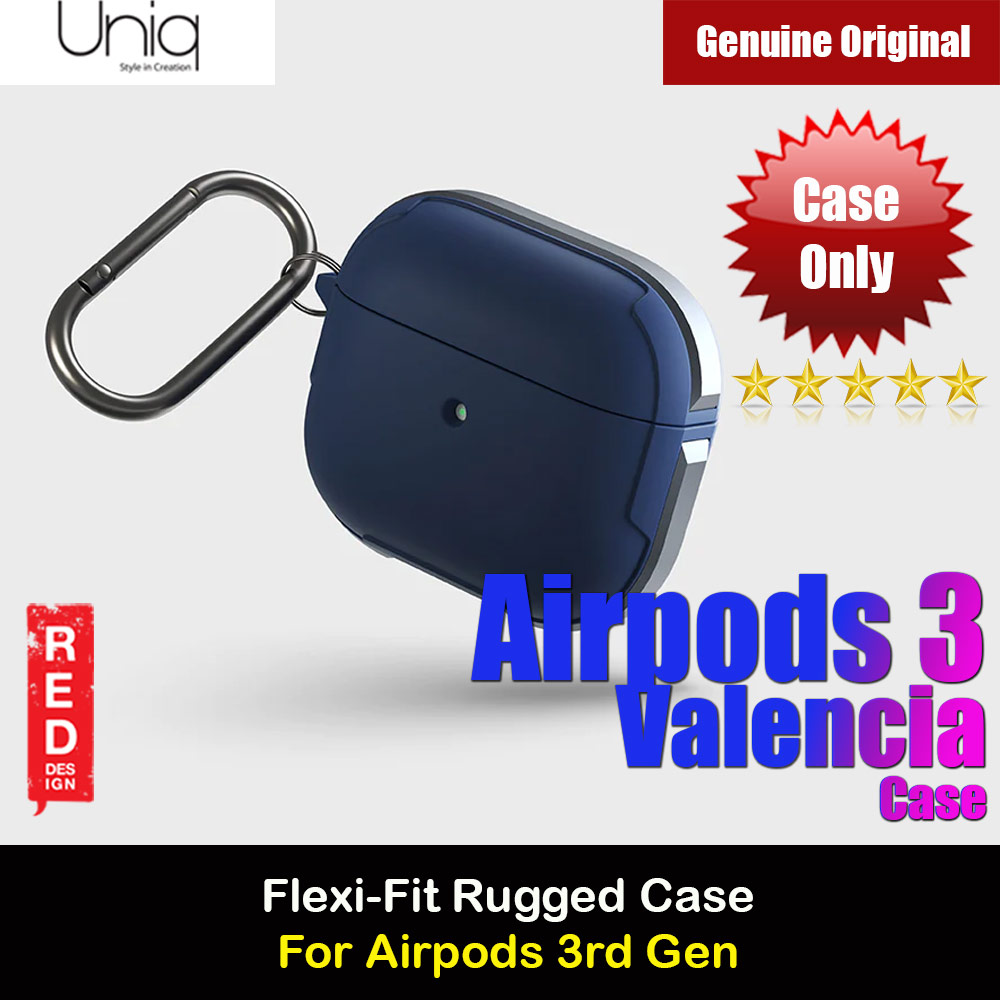 Picture of Uniq Valencia Tough Drop Protection Hard Case with aluminium bumper for Airpods 3 Airpods 3rd Gen (Blue) Apple Airpods 3- Apple Airpods 3 Cases, Apple Airpods 3 Covers, iPad Cases and a wide selection of Apple Airpods 3 Accessories in Malaysia, Sabah, Sarawak and Singapore 