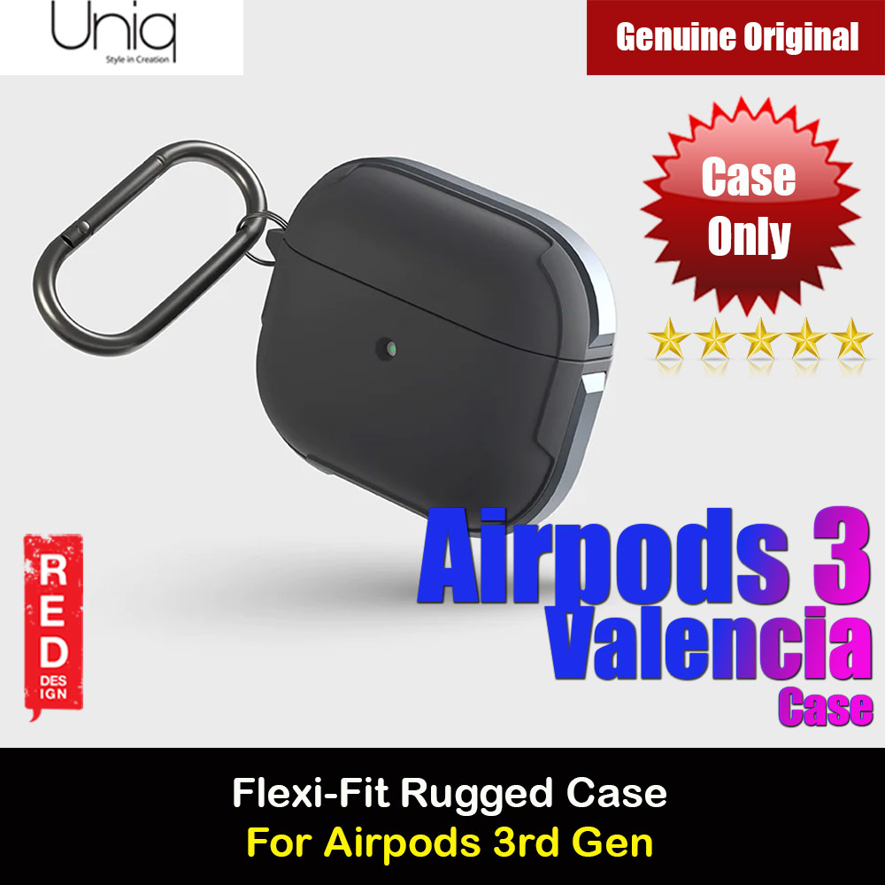 Picture of Uniq Valencia Tough Drop Protection Hard Case with aluminium bumper for Airpods 3 Airpods 3rd Gen (Grey) Apple Airpods 3- Apple Airpods 3 Cases, Apple Airpods 3 Covers, iPad Cases and a wide selection of Apple Airpods 3 Accessories in Malaysia, Sabah, Sarawak and Singapore 