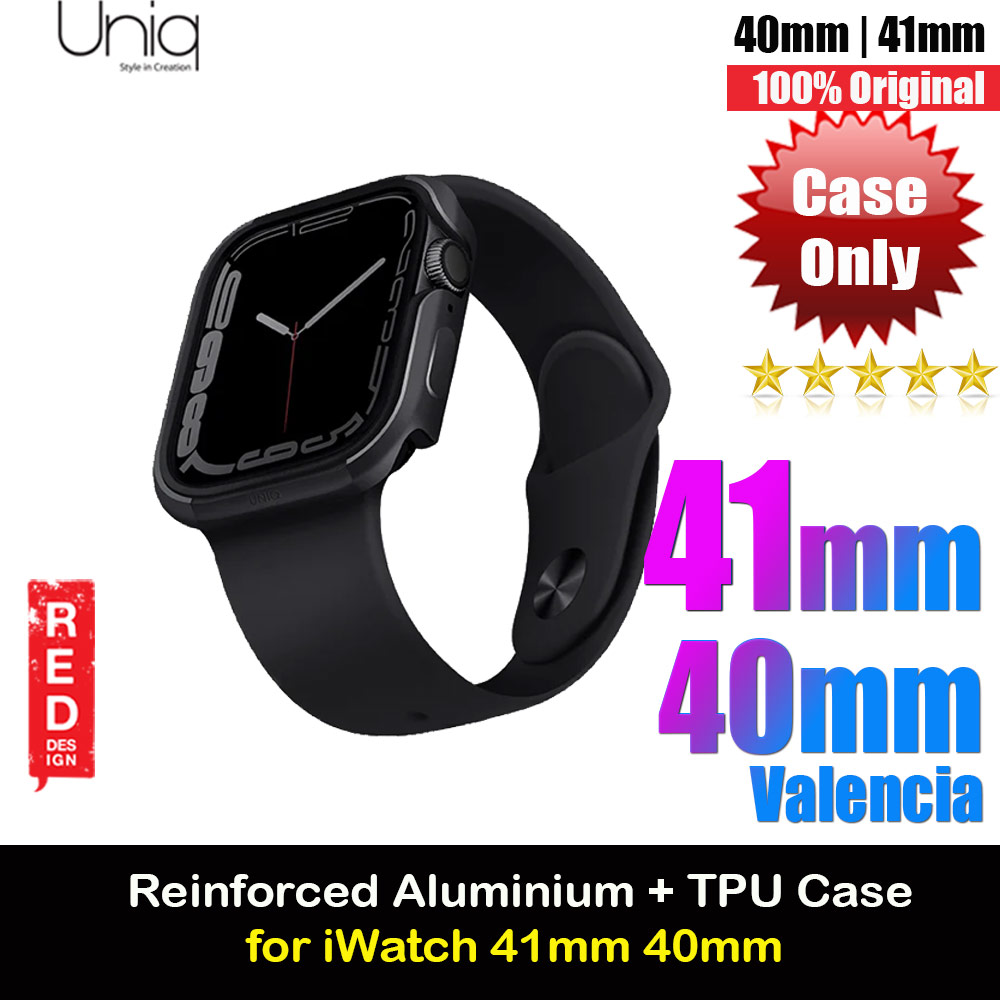 Picture of Uniq Valencia Hybrid Series Case with Reinforced Aluminum TPU Material for Apple Watch 41mm 40mm (Graphite) Apple Watch 41mm- Apple Watch 41mm Cases, Apple Watch 41mm Covers, iPad Cases and a wide selection of Apple Watch 41mm Accessories in Malaysia, Sabah, Sarawak and Singapore 