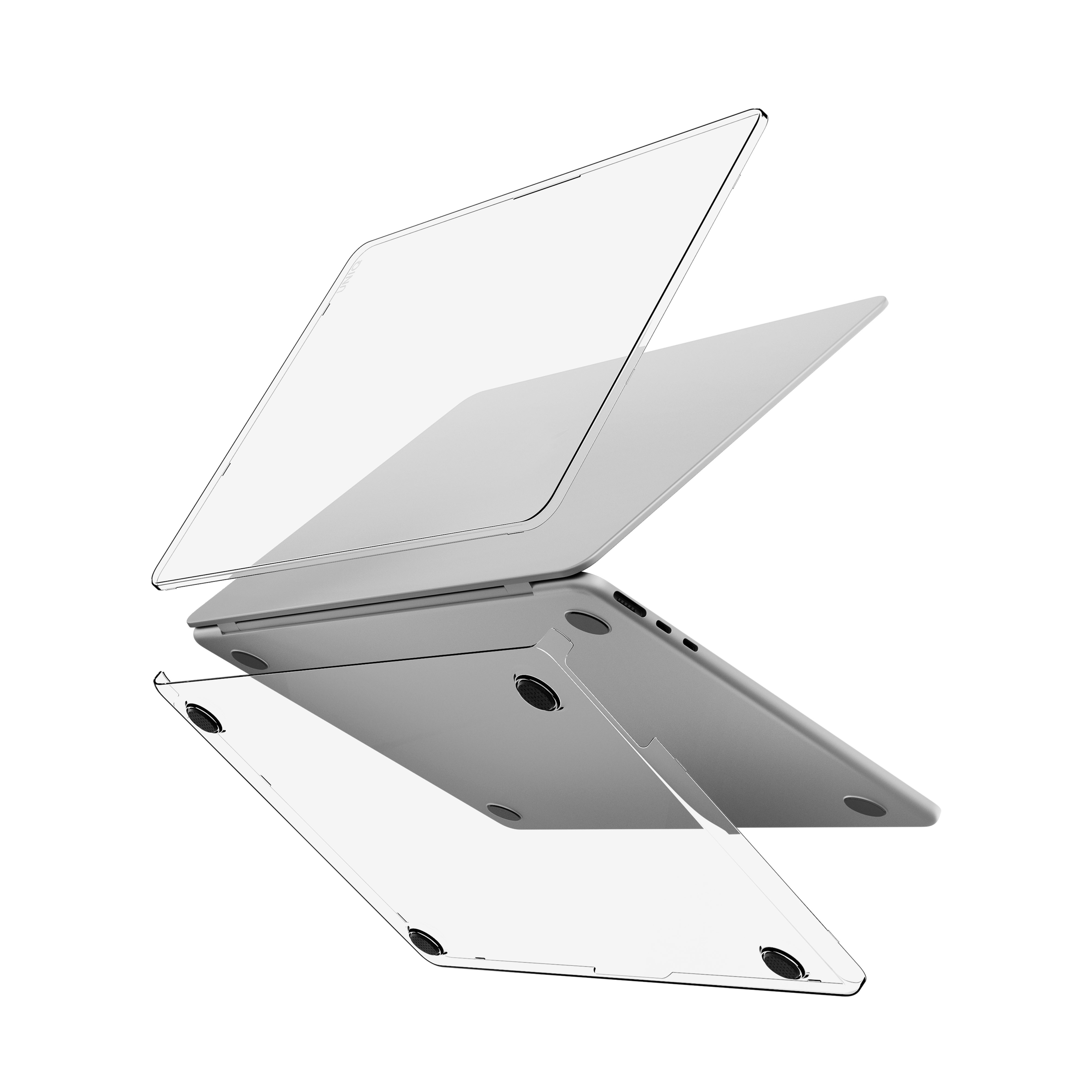 Picture of Apple Macbook Air 15 M2 Case | Uniq Vero Ultra Slim Snap Case for Macbook Air 15 M2 M3 M4 ( Clear)