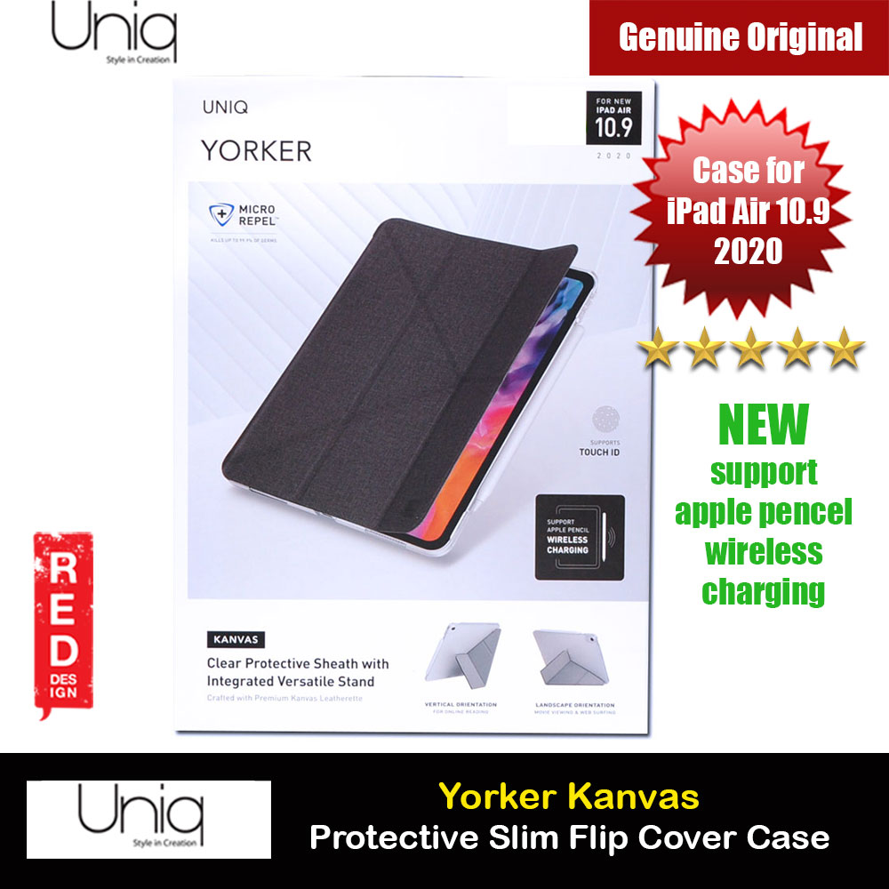 Picture of Uniq Yorker Kanvas Protection Flip and Standable Case for Apple iPad Air 10.9" 2020 (Black) Apple iPad Air 10.9 2020- Apple iPad Air 10.9 2020 Cases, Apple iPad Air 10.9 2020 Covers, iPad Cases and a wide selection of Apple iPad Air 10.9 2020 Accessories in Malaysia, Sabah, Sarawak and Singapore 