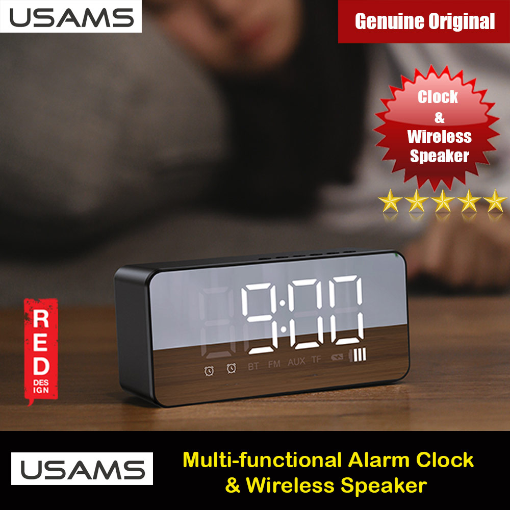 Picture of USAMS Multi-functional Alarm Clock and Wireless Speaker LCD Display Clock Office Home Gift Idea Desktop Clock (Black) Red Design- Red Design Cases, Red Design Covers, iPad Cases and a wide selection of Red Design Accessories in Malaysia, Sabah, Sarawak and Singapore 