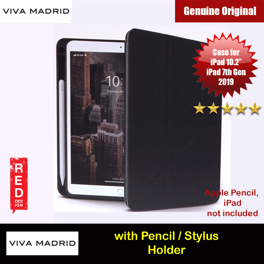 Picture of Viva Madrid Elegant Protection Flip and Standable Case with Integrated Pencil Holder for Apple iPad 10.2 7th Gen 2019 iPad 10.2 8th Gen 2020 (Black) Apple iPad 10.2 7th gen 2019- Apple iPad 10.2 7th gen 2019 Cases, Apple iPad 10.2 7th gen 2019 Covers, iPad Cases and a wide selection of Apple iPad 10.2 7th gen 2019 Accessories in Malaysia, Sabah, Sarawak and Singapore 