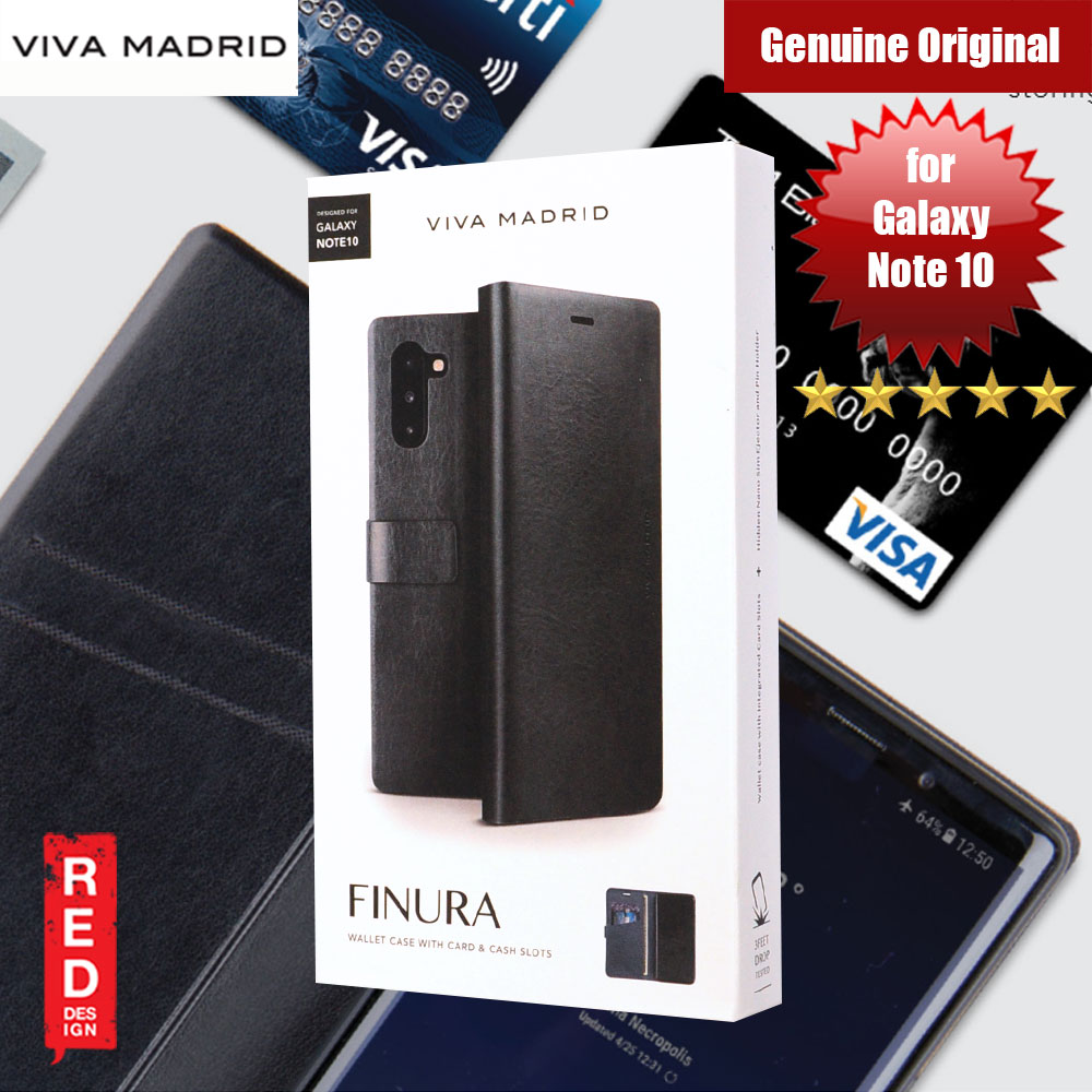 Picture of Viva Madrid FINURA Wallet Series Flip Case for Samsung Galaxy Note 10 (Black) Samsung Galaxy Note 10- Samsung Galaxy Note 10 Cases, Samsung Galaxy Note 10 Covers, iPad Cases and a wide selection of Samsung Galaxy Note 10 Accessories in Malaysia, Sabah, Sarawak and Singapore 