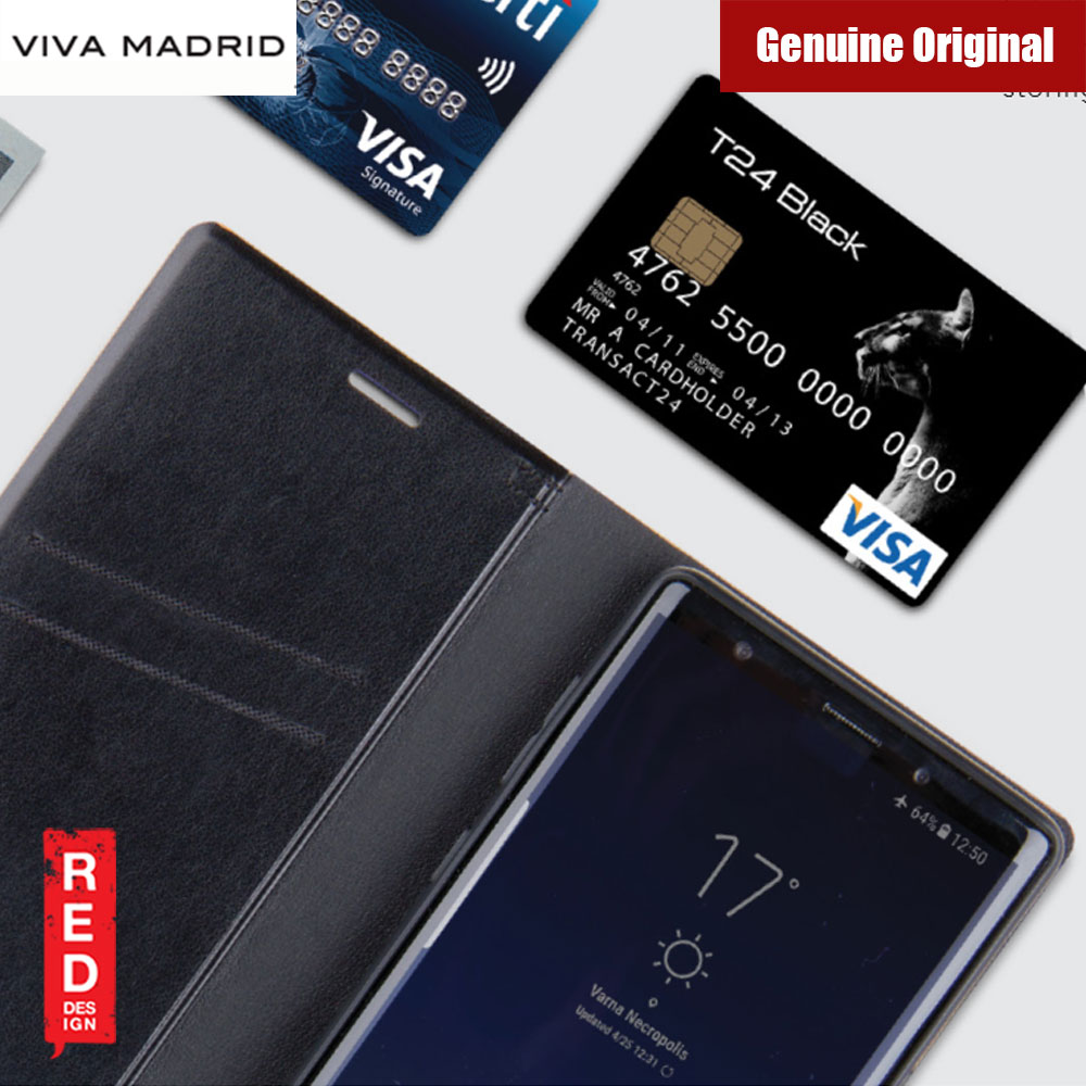 Picture of Samsung Galaxy Note 10 Case | Viva Madrid FINURA Wallet Series Flip Case for Samsung Galaxy Note 10 (Black)