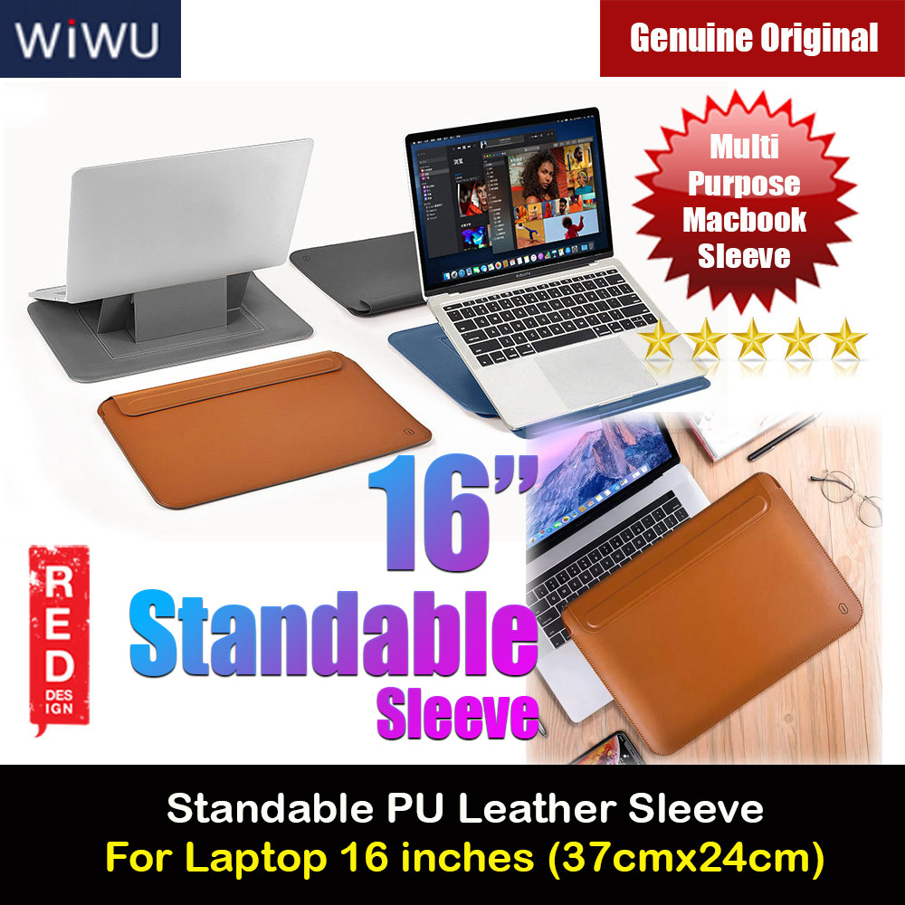 Picture of WIWU Skin Pro Slim Stand PU Leather 2 in 1 Sleeve for Macbook Pro 16 M1 Pro M1 Max 2021 16 inches Laptop (Brown) Apple Macbook Pro 14.2 2021- Apple Macbook Pro 14.2 2021 Cases, Apple Macbook Pro 14.2 2021 Covers, iPad Cases and a wide selection of Apple Macbook Pro 14.2 2021 Accessories in Malaysia, Sabah, Sarawak and Singapore 