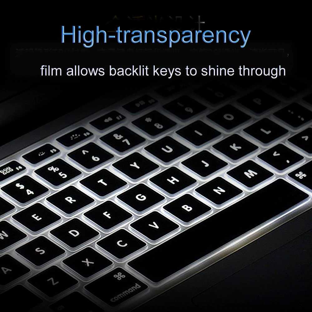 Picture of WIWU High Transparency Ultra Thin Keyboard Cover Protector for Macbook Pro 13" 2020 A2289 A2251 M1 A2338 Macbook Pro 16" Touch Bar 2019 A2141