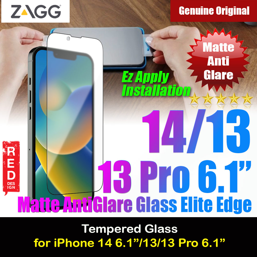 Picture of Zagg Glass Elite Edge Tempered Glass Screen Protector with Easy Installation Tray for iPhone 14 iPhone 13 iPhone 13 Pro 6.1 (Matte Anti-Glare) Apple iPhone 13 6.1- Apple iPhone 13 6.1 Cases, Apple iPhone 13 6.1 Covers, iPad Cases and a wide selection of Apple iPhone 13 6.1 Accessories in Malaysia, Sabah, Sarawak and Singapore 