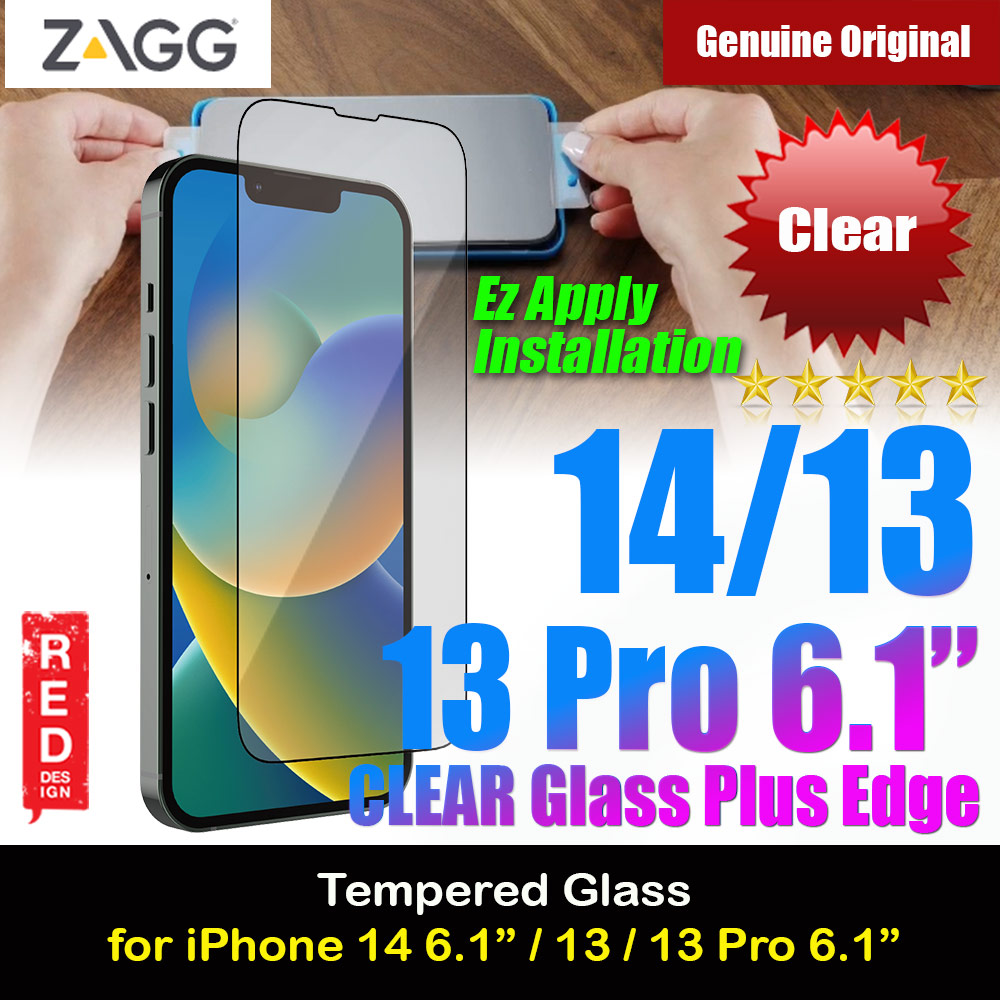 Picture of Zagg Glass Plus Edge Tempered Glass Screen Protector with Easy Installation Tray for iPhone 14 iPhone 13 iPhone 13 Pro 6.1 (Clear) Apple iPhone 13 6.1- Apple iPhone 13 6.1 Cases, Apple iPhone 13 6.1 Covers, iPad Cases and a wide selection of Apple iPhone 13 6.1 Accessories in Malaysia, Sabah, Sarawak and Singapore 