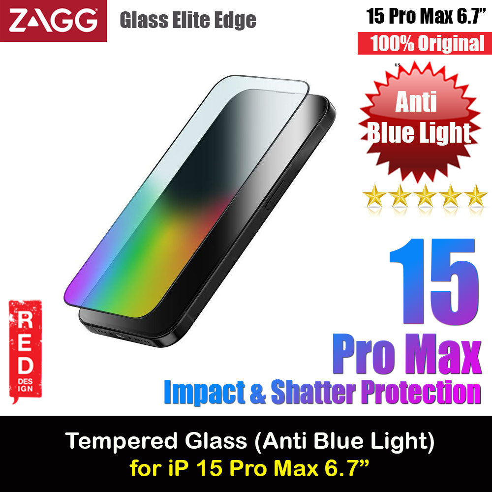 Picture of Zagg Glass Elite Edge RPF30 VG AM Tempered Glass Screen Protector with Easy Installation Tray for iPhone 15 Pro Max 6.7 (Anti Blue) Apple iPhone 15 Pro Max 6.7- Apple iPhone 15 Pro Max 6.7 Cases, Apple iPhone 15 Pro Max 6.7 Covers, iPad Cases and a wide selection of Apple iPhone 15 Pro Max 6.7 Accessories in Malaysia, Sabah, Sarawak and Singapore 
