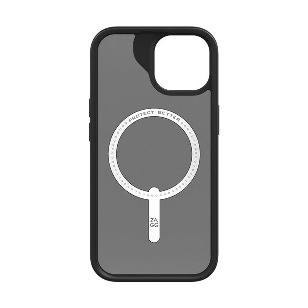 Picture of Apple iPhone 15 6.1 Case | Zagg Hampton Snap Magnetic Anti Slip Grippable Drop Protection Case for iPhone 15 6.1 (Black)