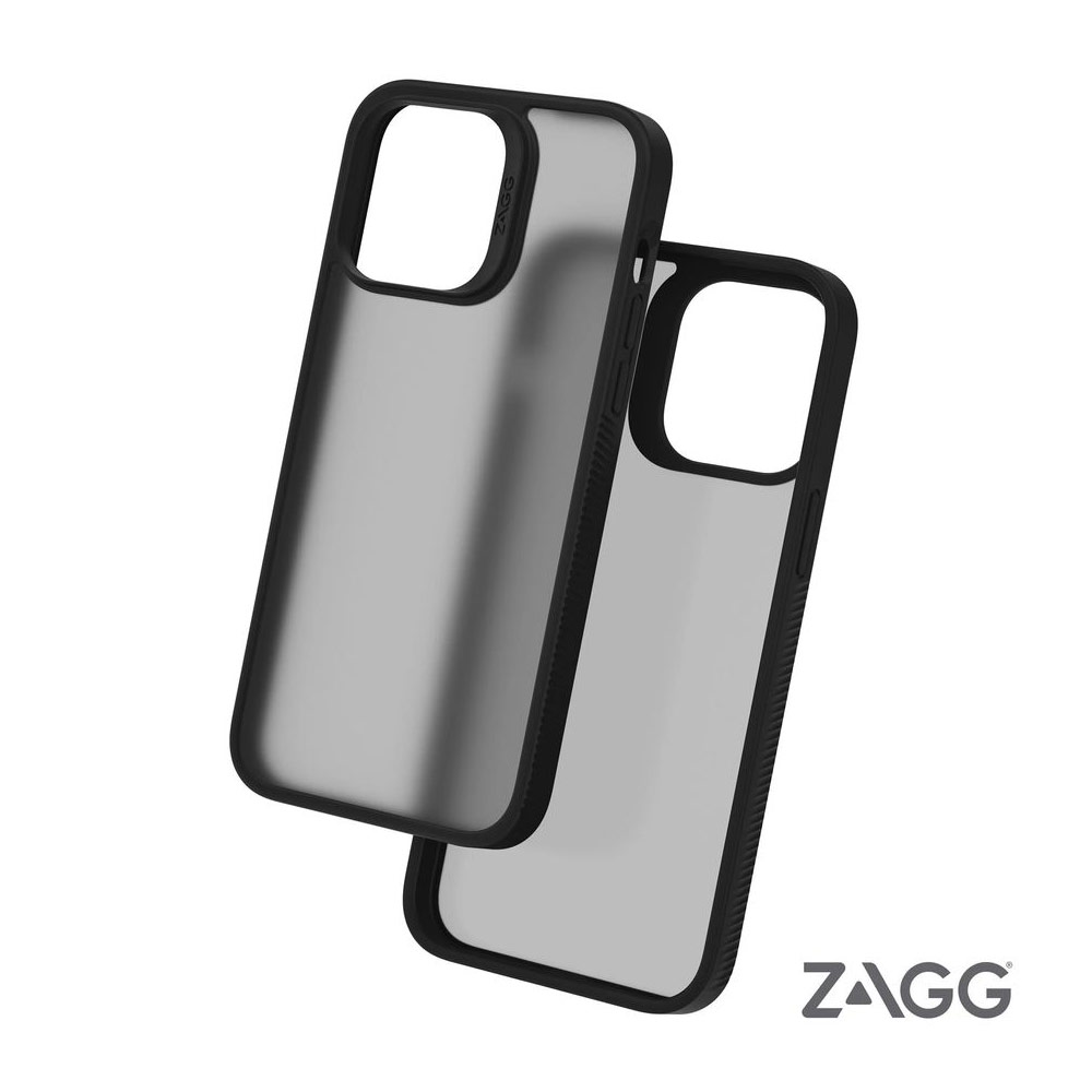 Picture of Apple iPhone 14 Pro Max 6.7 Case | Zagg Hampton Slim Design Improved Grip Drop Protection Anti Finger Print Case for iPhone 14 Pro Max 6.7 (Matte Black Tint)