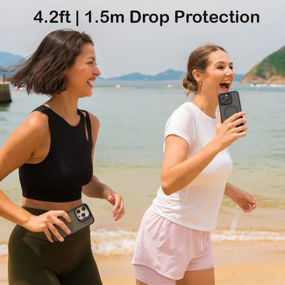 Picture of Apple iPhone 14 Pro 6.1 Case | Zagg Hampton Snap Slim Design Improved Grip Drop Protection Magsafe Compatible Case for iPhone 14 Pro 6.1 (Matte Black Tint)